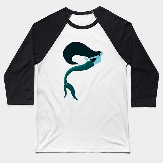 Little mermaid. Baseball T-Shirt by candelanieto